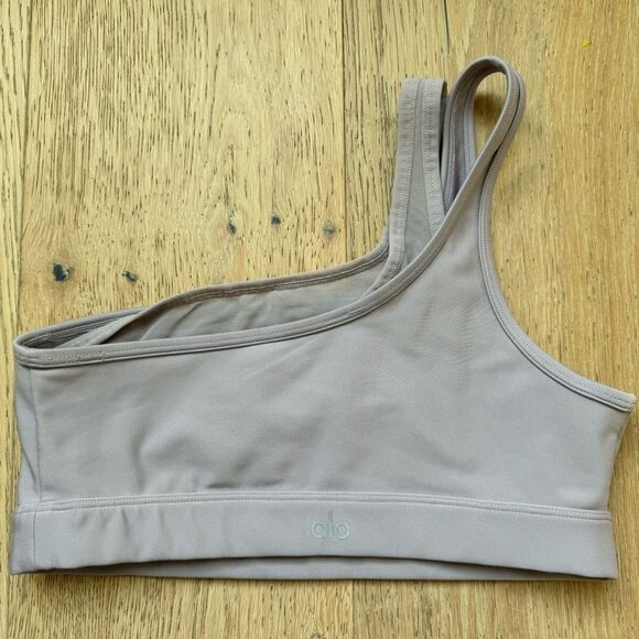 Alo Yoga Airlift Excite One Shoulder Double Strap Sport Bra Dusk Purple Size XS - Picture 5 of 10
